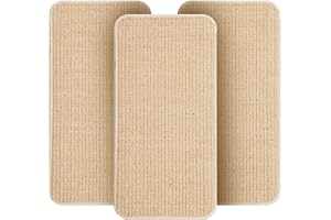 BUCOMTU 3 Stück Kratzmatte Katze Set,Robust und langlebig,Kratzbretter Katze Sisal,50x25cm,Katzen Kratzbrett,Schützen Sie Ihr Sofa, Möbel, Teppich und Wände vor Kratzern(Holzfarbe) (3 Stück-01)