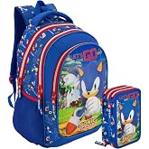 Clondo Children's School School Set 43 cm Ergonomic + Pencil Case 3 Compartments Complete (46 Accessories) | School Pack Char