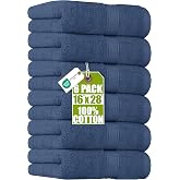 Utopia Towels Hand Towels, 16 x 28 Inches, Pack of 6, Navy Blue | 100% Cotton, Ultra Soft, Highly Absorbent