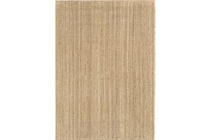 HAMID - Tapis de Jute Granada 100% Fibre de Jute Naturelle - Moquette Douce et Résistance Moyenne - Tissé à la Main - Salon, Chambre, Tapis de Couloir - Nature (230x160cm)