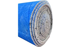 IMPERIAL STUDIOS Carpet Underlay - 5m2 PU Memory Foam, 12mm Thick - Anti-Skid Gripper for Carpets - Soft, Cushioned Underlayments - Heat & Sound Insulation - Blue Color