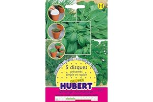 GRAINES HUBERT SEMENCES & ENGRAIS MAIROL 5 Disques Présemés Mélange Aromatique Persil frisé - Basilic - Ciboulette - Roquette - Aneth