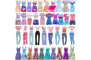 Festfun 15 Vêtements Robes de Poupée 9 Robes de Chics + 6 Habits Tenues pour Poupée Fille de 11,5 Pouce (Style Aléatoire)