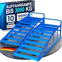 Rampes De Levage Voiture Hydrauliques WERKTHOR - Lot De 2 - Capacité 4 Tonnes - Hauteur Réglable 270 à 375 Mm - Soupape De Sécurité