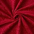 Encasa XO Embossed Velvet Fabric Material By Meter Red | Sofa Cloth Material Fabric | Unstitched Fabric Making Cushion Cover, Sofa Cover, Backdrop| 175 Gsm, Width 54 Inches | Order By Meter, Solid