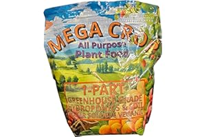 GREENLEAF NUTRIENTS Mega Crop 1-Part Complete Base Nutrient - Hydroponic and Soil Fertilizer for Plants with Organics – Easy to Use for Max harvests - Makes 2000 Liters