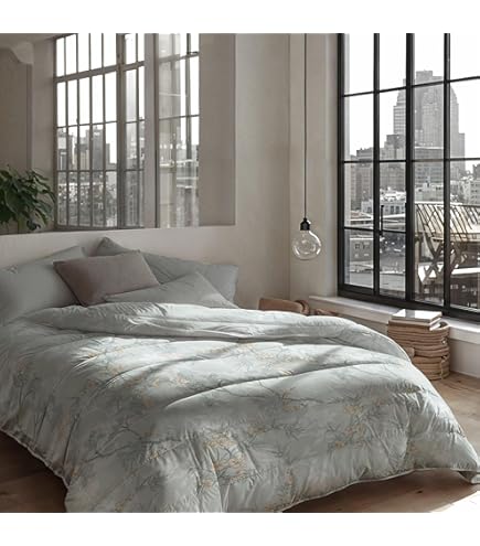 HOUSSE DE COUETTE RAYÉE EN SATIN DE COTON GRIS FONCE : Housse de couette