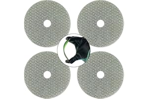 NBB Almohadilla de Pulido Diamantada, Disco de Lijado diamante Electrodepositado, en Seco y Húmedo, para pulir Granito Mármol Piedra Cerámica Azulejo Porcelana, Respaldo de Nylon, 4" 100mm (4, 60#)