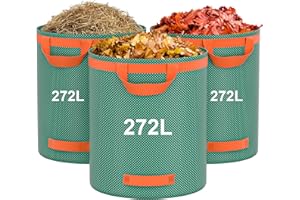 PUTINEI 3x272L Jardineria de Sacos,Bolsas de Jardinería Bolsas de jardín reutilizables con Asas,Bolsa de Jardín Impermeables, Bolsass de Hojas Plegable