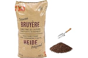 La Plaine Chassart - Terre de Bruyere 50L - pour Toutes Les Plantes Acidophiles - Rhododendrons et Azalées - Usage Intérieur et Extérieur - Parc, Jardin, Terrasse, Balcon, ...