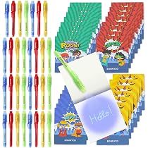 Pack De 16 Stylos Encre Invisible Et Carnets - Cadeaux Anniversaire Enfant Thème Espace - Idéal Pour Pochettes Surprises Et Jeux D'espionnage