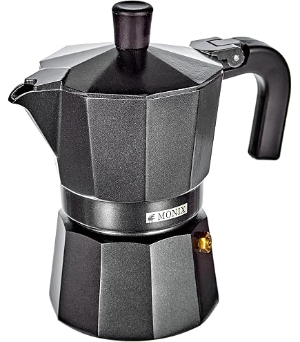 Magefesa Kenia Noir Espressokocher – Extra Dickes Aluminium, Für Herd, 3 Tassen, Bakelit-Griff
