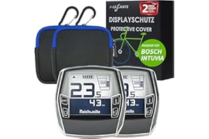 i-LEFANTE für Bosch Intuvia Display Schutzhülle mit Neoprentasche | E-Bike Displayschutz | Transparent und wasserdicht | Stoß- und Kratzschutz (2er Set)