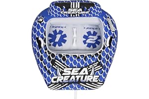 Seachoice 86903 Sea-Creature Open Top Tube, 1-2 Riders, Cockpit Seating with Backrests, 60x88 inches