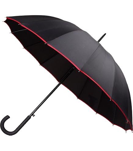 Parapluie Canne Cloche Transparent Le Monde Du Parapluie - Imprimé Feuilles D'Automne 88 Cm TP242