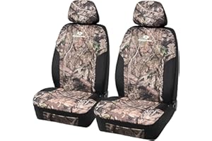 Mossy Oak Low Back Camo Seat Covers, Airbag Compatible, Universial Fit, Fit Most Bucket Seats - Made with Premium Rip-Stop Oxford Fabric - Official Licensed Product