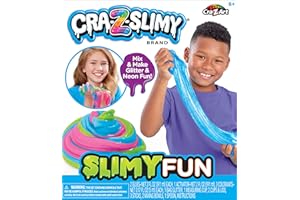 CRA-Z-ART Crazy Slimy Slime Slime Fun Kit - make your own slime, glitter slime, neon slime, slime toy, stretchy slime, creative toy