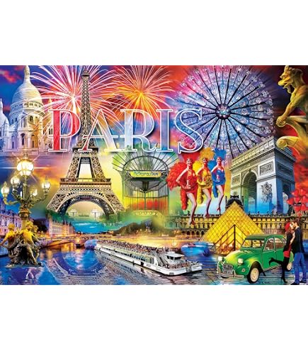 Prime Time Puzzles 1000 Teile 'Colorful Magic River Mansion' - Premium Puzzle Für Erwachsene, 50,8x68,6 Cm