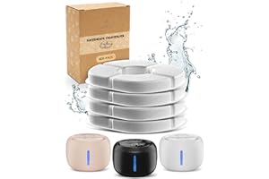 PrettyPaw® Filtres pour fontaines à eau pour chats – Filtres de rechange originaux pour toutes les fontaines Pretty Paw | Pack de 4 = réserve de 2 mois | Économisez avec un pack de 12 ou 24 filtres