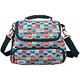 BUILT Insulated Lunch Bag with 'The Retro' Design, Polyester, Teal, 18.5 x 27 x 21 cm