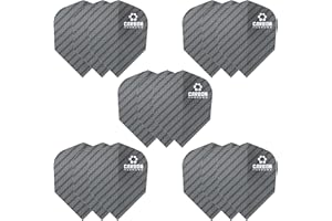 Harrows Ailettes en carbone | Lot de 5 sacs de fléchettes extra solides de qualité supérieure (15 ailettes)