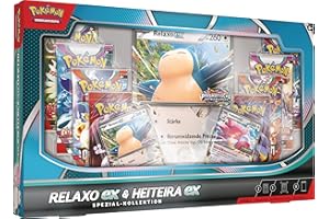 Pokémon-Sammelkartenspiel: Spezial-Kollektion Relaxo-ex & Heiteira-ex (2 holografische Promokarten, 1 überdimensionale Karte & 8 Boosterpacks)