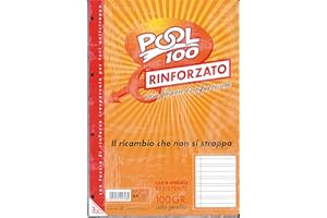 POOL OVER BLOCCO FOGLI A BUCHI RICAMBIO MAXI RINFORZATI RIGHE B 3a ELEMENTARE 100 GR.