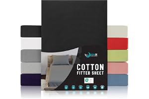 SPÄNNLAKAN I BOMULLSJERSEY svart - För madrass 180 x 200 x 27 cm - Certifierad fri från kemiska produkter (OEKO TEX), Spännla