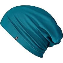 Berretto extra lungo, 100% cotone lavato, con cinturino