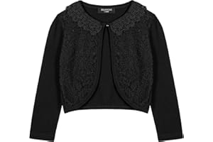 Bolerose Filles Manche Longue Floral Dentelle Boléro Enfants Cardigan