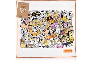 WESERWEF Chiffon de Nettoyage en Microfibre XXL au Design Élégant pour Lunettes, Smartphones, Tablettes, Appareils Photos, Chiffon à Lunettes et Chiffon pour Écran, 30 x 30 cm (Funny Dogs)