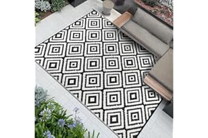 Famibay Dywan zewnętrzny wodoodporny dywanik tarasowy na zewnątrz garen dywan plastikowy słomkowy dywanik koc piknikowy składana mata podłogowa do wewnątrz na zewnątrz kemping balkon taras podwórko