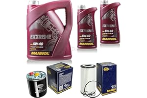 DIEDERICHS Filter Set Inspektionspaket 7 Liter MANNOL Motoröl Extreme 5W-40 API SN/CF SCT Germany Ölfilter Kraftstofffilter