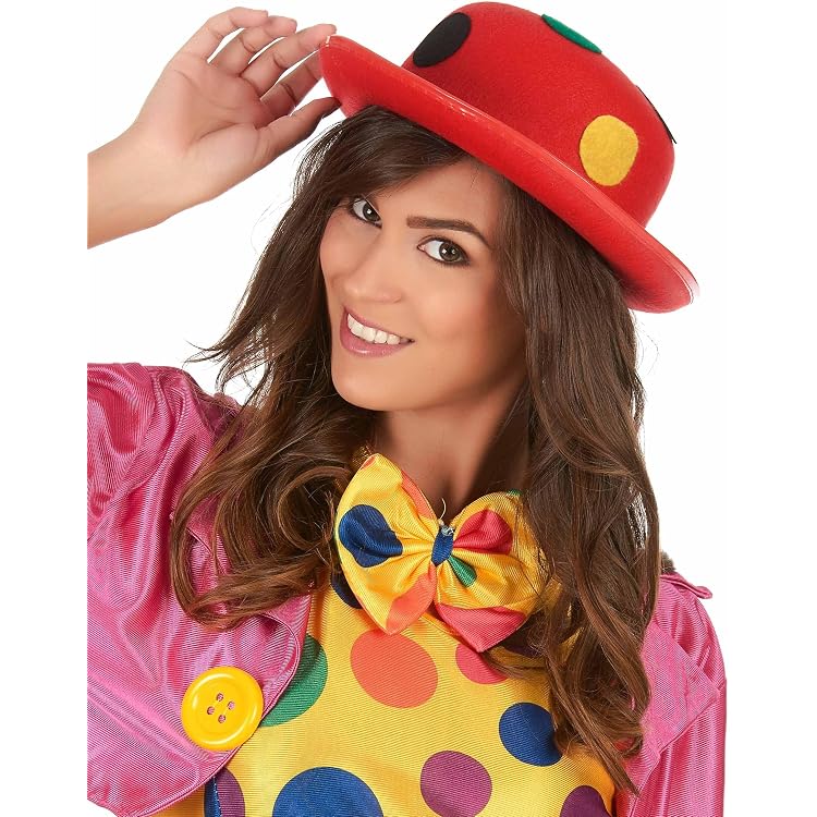 Widmann Clown Hut Mit Blume, Rot, Für Karneval & Mottopartys, Einheitsgröße