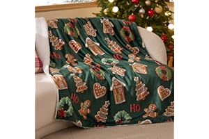 ‎BEDSURE BEDSURE Weihnachtsbaum Decke - Christbaumdecke, Weihnachtsdecke, Kuscheldecke Flauschig, Wolldecke & Sofadecke, Fleecedecke, Sherpa Decke für Zimmer Deko, Olivgrün, 127x152 cm