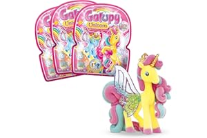 CRAZE GALUPY Einhorn 3er Pack Wunderschöne Einhorn Spielzeug 3x Einhörner enthalten Einhorne Geschenke für Mädchen & Jungen 18 verschiedene Einhorn Figuren zum Sammeln 27738