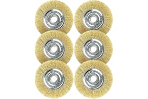 YERFKAN Fugenbürste Set, 6 Stück Drahtbürste für Gloria Multibrush und Weedbrush, Ø 11,5 cm, Garten Weed Brush Zubehör für Bodenreinigung, Moos, Schmutz- und Unkraut in Fugen (6)