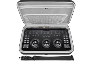 Geekria Funda rígida de transporte de viaje, bolsa protectora de EVA compatible con Blackmagic Design Davinci Resolve Micro Color Panel (gris oscuro)