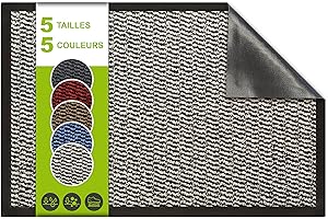 SQUATCH® | Wewnętrzna mata wejściowa | Trwała i antypoślizgowa wycieraczka | wchłania wodę i zbiera brud | Łatwy do czyszczenia (jasnoszary, 80 x 120 cm)