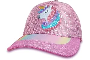 Gifts Treat Berretto da Baseball per Bambini, Cappello Estivo da Sole, per Ragazzi, Ragazze e Ragazze, Paillettes Em Uni