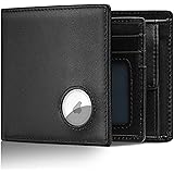 KLOMORE Portafoglio AirTag per Uomo, Porta Carte di Credito in Pelle (AirTag non Incluso) Portafoglio Sottile con Blocco RFID