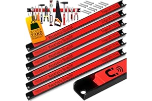 DEUBA® 6x Barre magnétique pour outils 60 cm aimant puissant rangement outils barre aimantée murale charge max. 23 kg