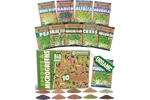 ZenGreens® - Organiczne Kiełki & Microgreens Zestaw Nasion - 10szt