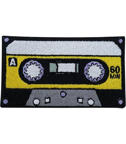 Radio Stereo Patch Iron Sew On Embroidered Badge 1980 Retro Music Player Boombox - Foto 5