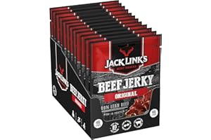 ‎JACK LINK'S Jack Link's Beef Jerky Original – Proteinreiches Trockenfleisch vom Rind – Getrocknetes High Protein Dörrfleisch, 40g (6er Pack)