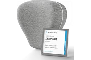 BACK BODYGUARD Poduszka do spania na boku – poduszka na kolana dla osób śpiących na boku – poduszka na nogi optymalnie dopasowuje się do kolan, nóg, bioder i kręgosłupa (poduszka + szara poszewka)