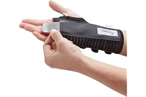 Actesso Tutore Polso Traspirante - Ideale Polsiera per Sindrome del Tunnel Carpale, Slogature, RSI e Tendinite (Nero, M, Destro)