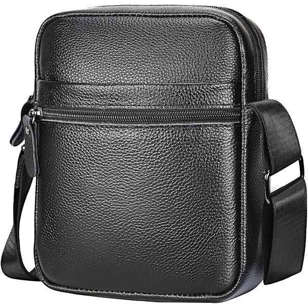 Sacoche Homme En Cuir Charmoni - Bandoulière Réglable, Compacte Et Légère, Idéale Pour Quotidien Et Voyage