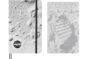 Moleskine Set Quaderno e Taccuino a Tema NASA, Con Cahier Journal a Pagine Bianche Formato Large 13 x 21 cm e Taccuino con Pagine a Righe Formato Large 13 x 21 cm