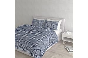 Italian Bed Linen Zestaw pościeli z mikrofibry DAFNE, Citylife Blue, Dwuosobowy